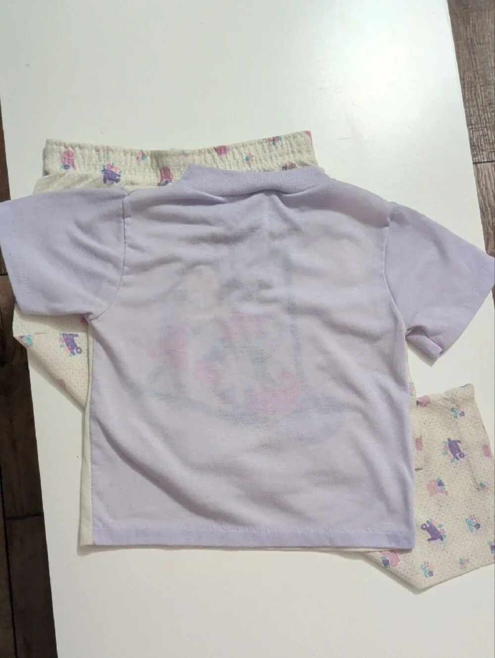 Vintage Disney Jog Togs Minnie Mouse Pastel Skateboard Raglan Pajama Set